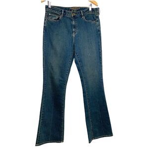 LRL Lauren Jeans Co. Womens Boot Cut Denim Blue Stretch High Rise Pockets 12